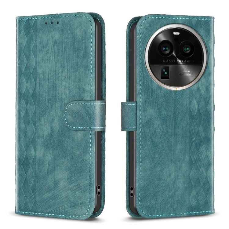 Custodia in pelle goffrata scozzese per OPPO A94 5G, F19 Pro+ 5G, A96 5G e Reno7