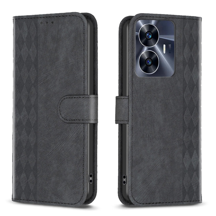 Custodia in pelle goffrata scozzese per Realme C55