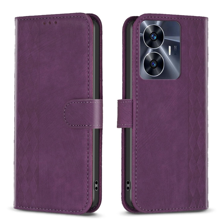 Custodia in pelle goffrata scozzese per Realme C55