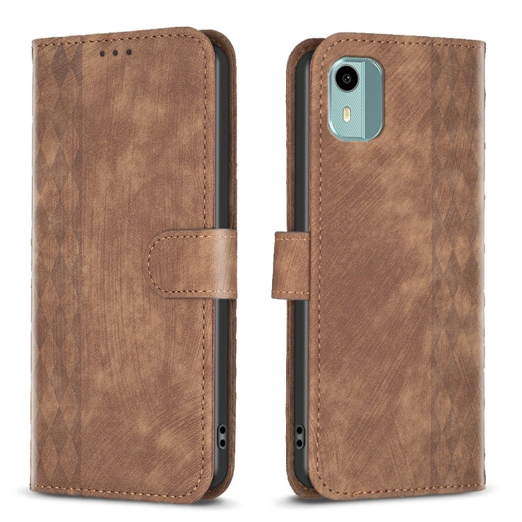 Custodia per telefono in pelle goffrata scozzese, For Nokia C12, For Nokia G42/G310, For Nokia C22, For Nokia C32