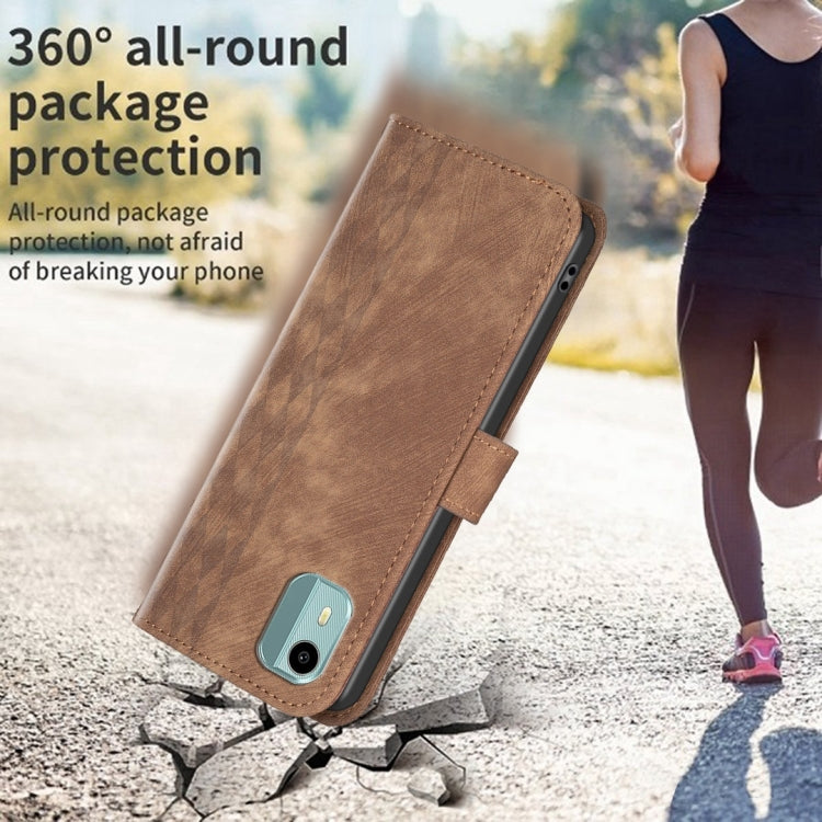 Custodia per telefono in pelle goffrata scozzese, For Nokia C12, For Nokia G42/G310, For Nokia C22, For Nokia C32