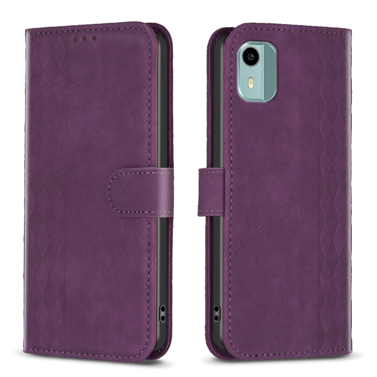 Custodia per telefono in pelle goffrata scozzese, For Nokia C12, For Nokia G42/G310, For Nokia C22, For Nokia C32