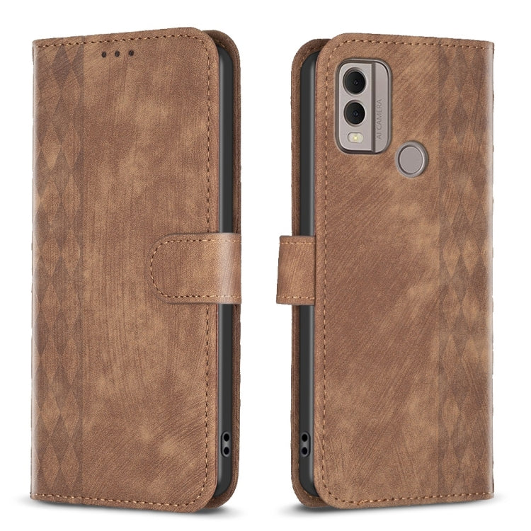 Custodia per telefono in pelle goffrata scozzese, For Nokia C12, For Nokia G42/G310, For Nokia C22, For Nokia C32