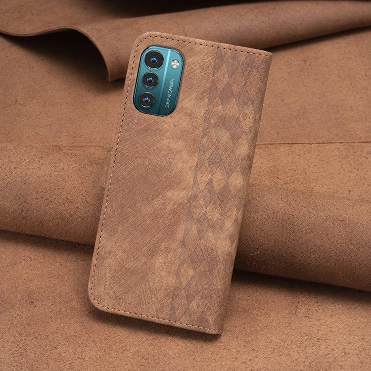 Custodia in pelle goffrata scozzese per Nokia G11 G21 G22
