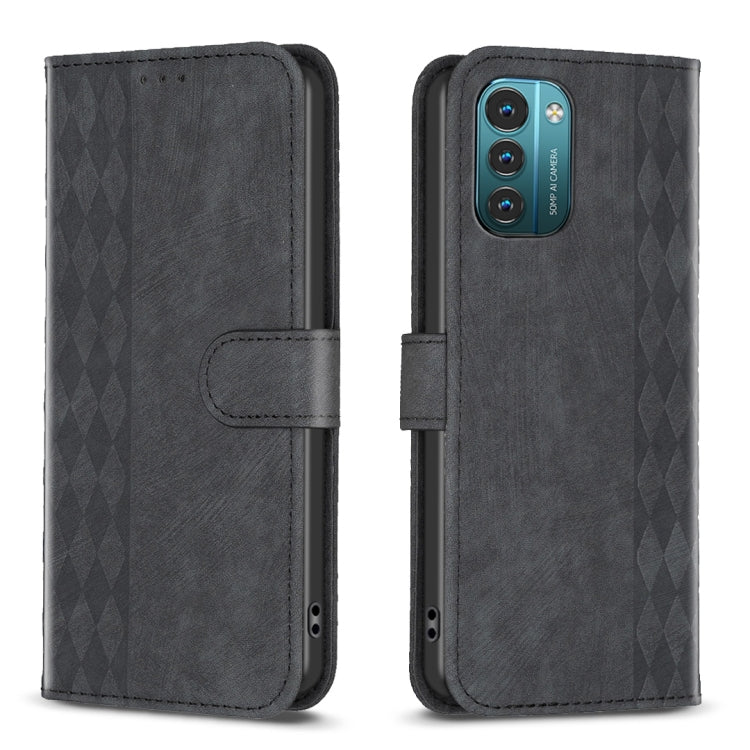 Custodia in pelle goffrata scozzese per Nokia G11 G21 G22