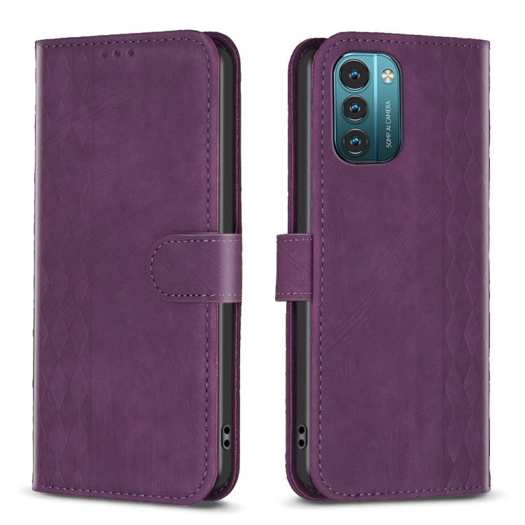 Custodia in pelle goffrata scozzese per Nokia G11 G21 G22