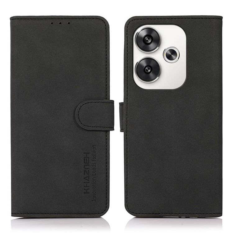 KHAZNEH Custodia per telefono in pelle con trama opaca, For Xiaomi Poco F6 / Redmi Turbo 3, For Xiaomi Poco F6 Pro, For Xiaomi Redmi K70 5G / K70 Pro 5G, For Xiaomi Redmi A3, For Xiaomi Redmi Note 13 4G, For Xiaomi Redmi K70E / POCO X6 Pro