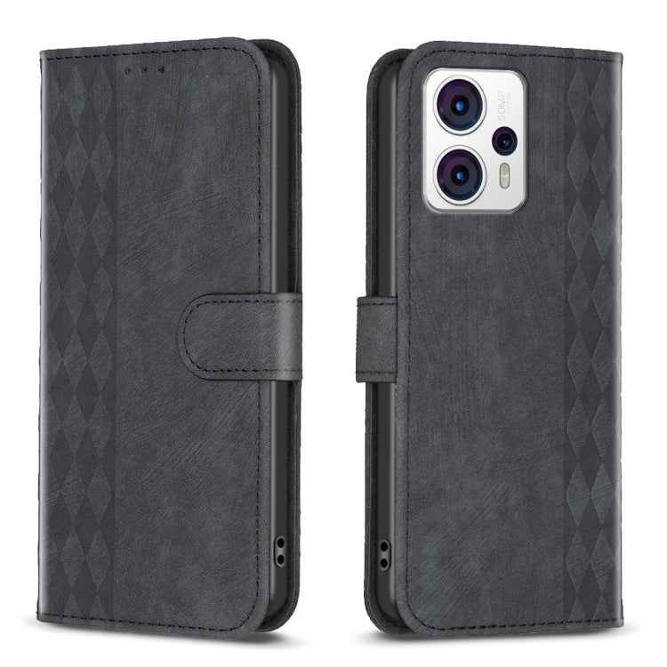 Custodia in pelle goffrata scozzese per Motorola Moto E13, G13, G14, G53, G73