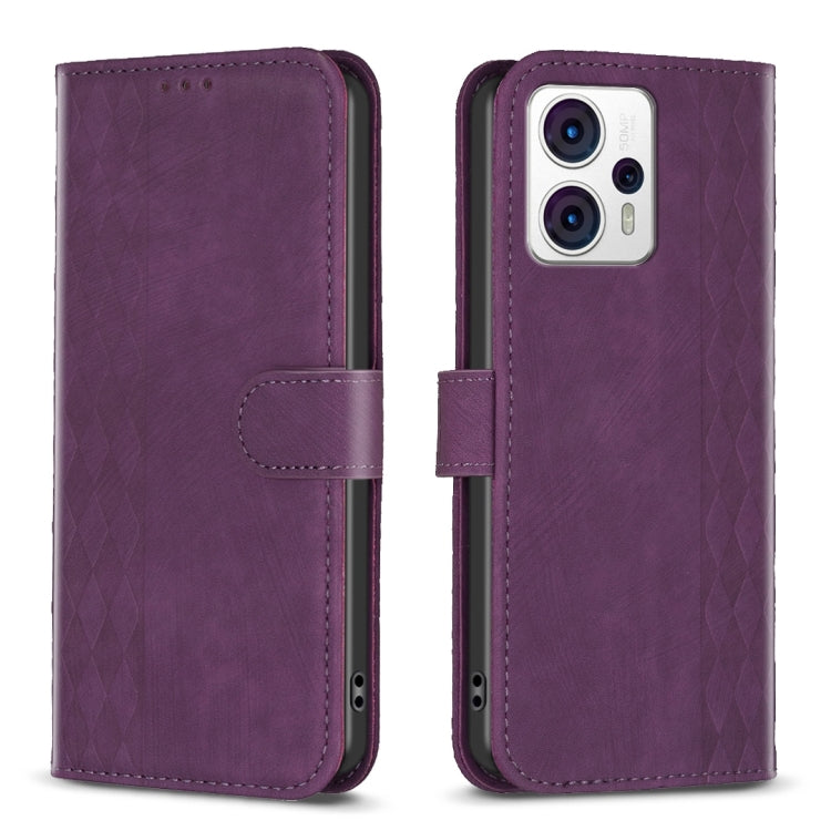Custodia in pelle goffrata scozzese per Motorola Moto E13, G13, G14, G53, G73