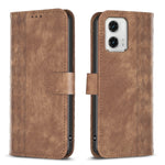 Custodia in pelle goffrata scozzese per Motorola Moto E13, G13, G14, G53, G73