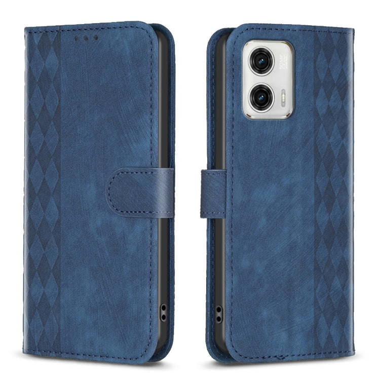 Custodia in pelle goffrata scozzese per Motorola Moto E13, G13, G14, G53, G73