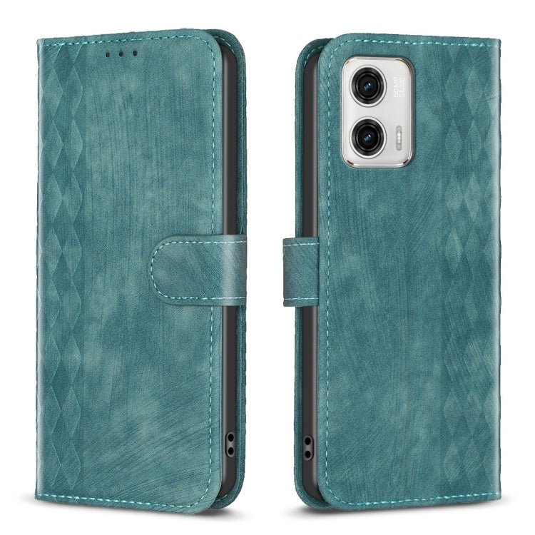 Custodia in pelle goffrata scozzese per Motorola Moto E13, G13, G14, G53, G73