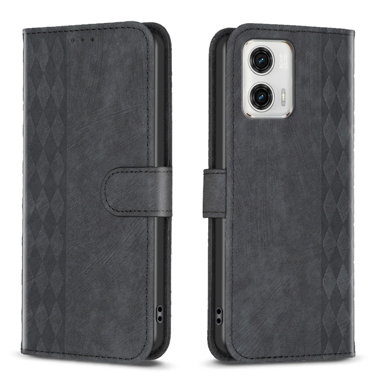 Custodia in pelle goffrata scozzese per Motorola Moto E13, G13, G14, G53, G73
