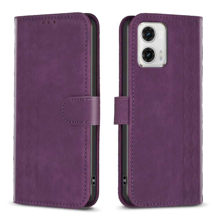 Custodia in pelle goffrata scozzese per Motorola Moto E13, G13, G14, G53, G73