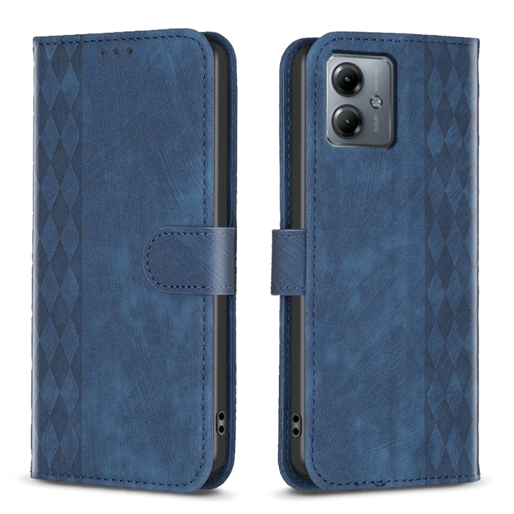 Custodia in pelle goffrata scozzese per Motorola Moto E13, G13, G14, G53, G73