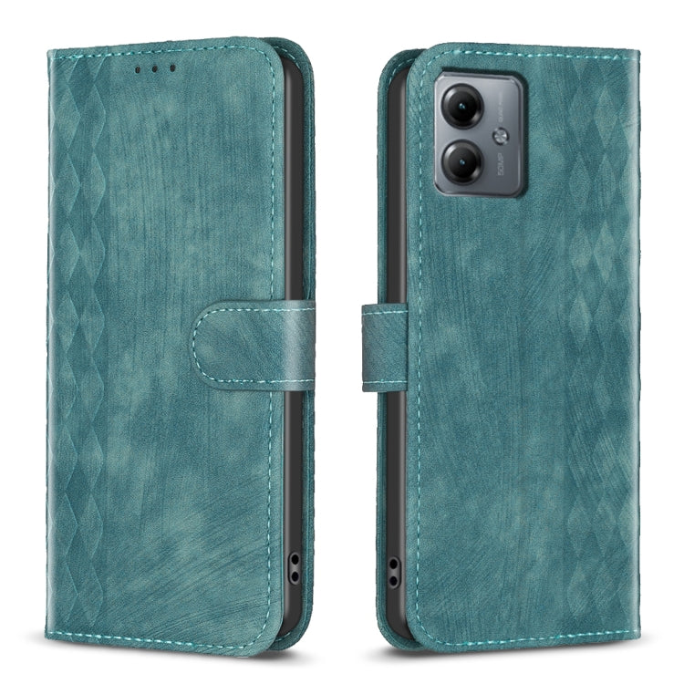 Custodia in pelle goffrata scozzese per Motorola Moto E13, G13, G14, G53, G73