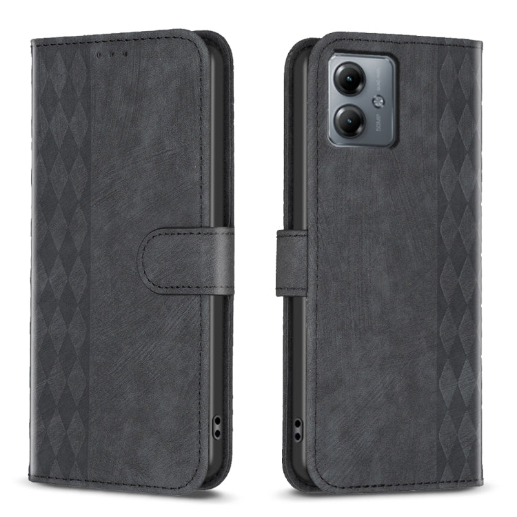 Custodia in pelle goffrata scozzese per Motorola Moto E13, G13, G14, G53, G73