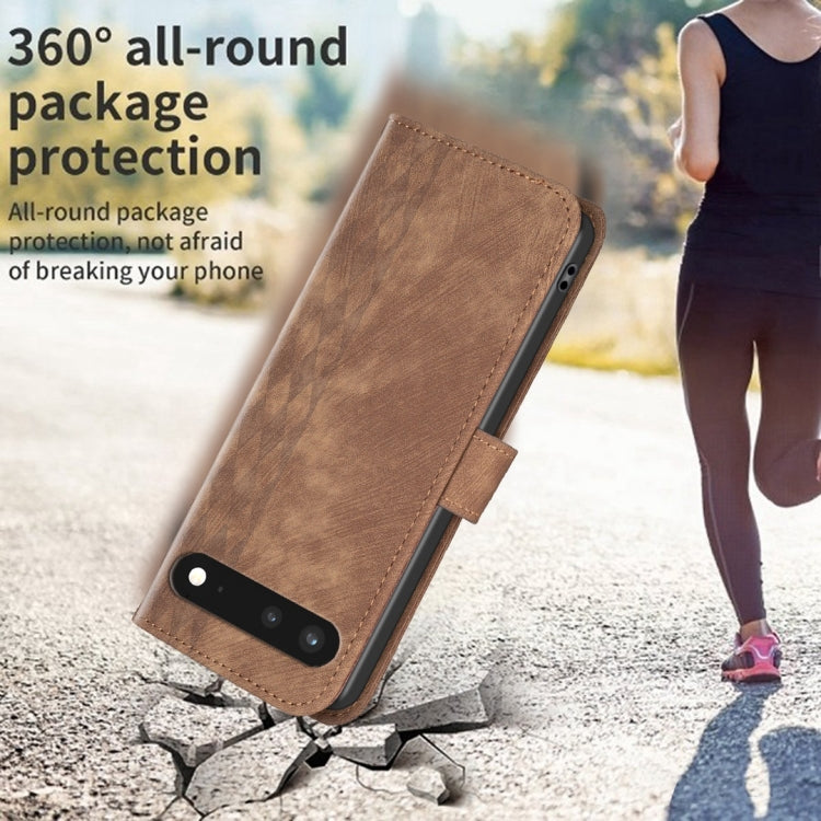 Custodia per telefono in pelle goffrata scozzese, For Google Pixel 7, For Google Pixel 7a, For Google Pixel 7 Pro, For Google Pixel 8