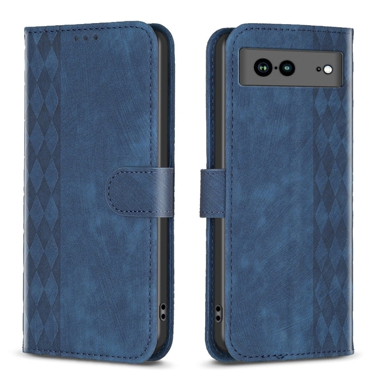 Custodia per telefono in pelle goffrata scozzese, For Google Pixel 7, For Google Pixel 7a, For Google Pixel 7 Pro, For Google Pixel 8