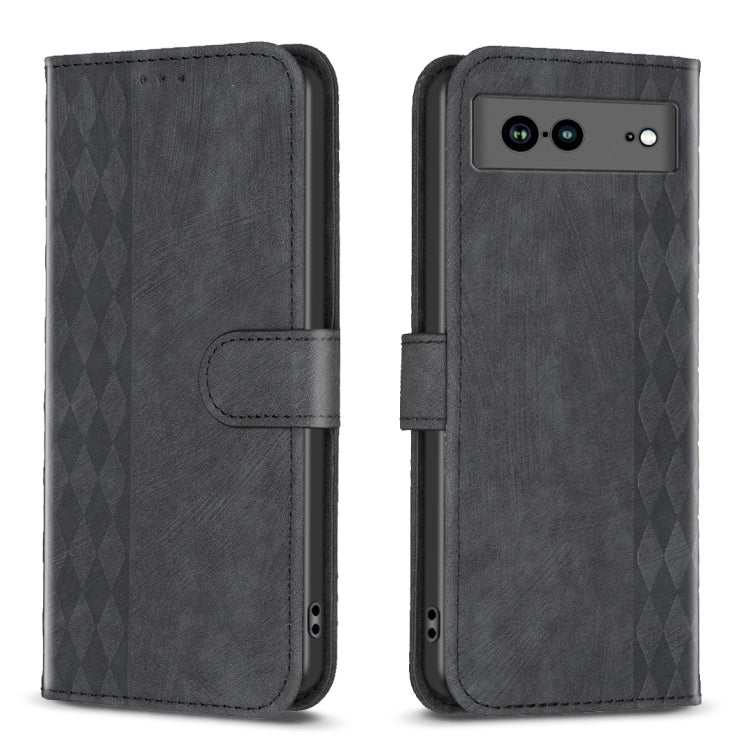 Custodia per telefono in pelle goffrata scozzese, For Google Pixel 7, For Google Pixel 7a, For Google Pixel 7 Pro, For Google Pixel 8