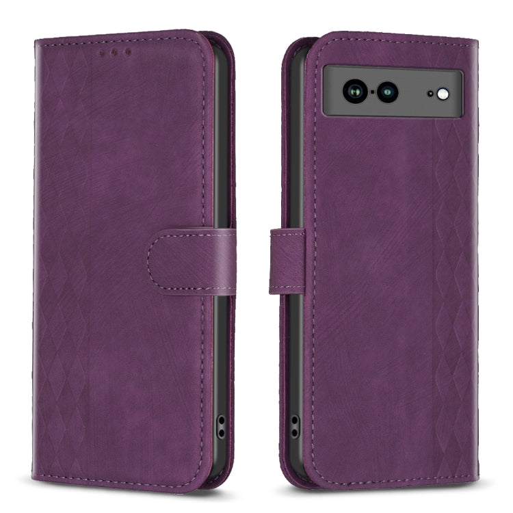 Custodia per telefono in pelle goffrata scozzese, For Google Pixel 7, For Google Pixel 7a, For Google Pixel 7 Pro, For Google Pixel 8
