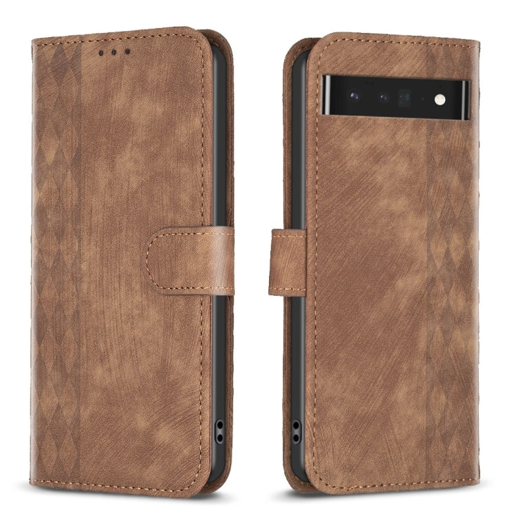 Custodia per telefono in pelle goffrata scozzese, For Google Pixel 7, For Google Pixel 7a, For Google Pixel 7 Pro, For Google Pixel 8