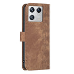 Custodia portafoglio in pelle goffrata per Xiaomi 13