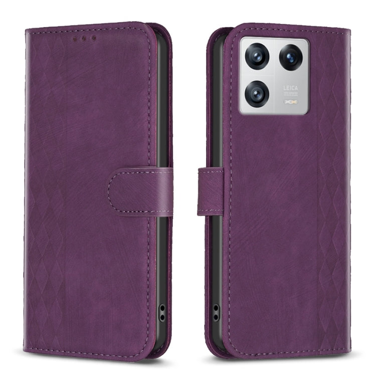 Custodia portafoglio in pelle goffrata per Xiaomi 13