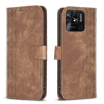 Custodia portafoglio in pelle goffrata per Xiaomi Redmi 10 5G