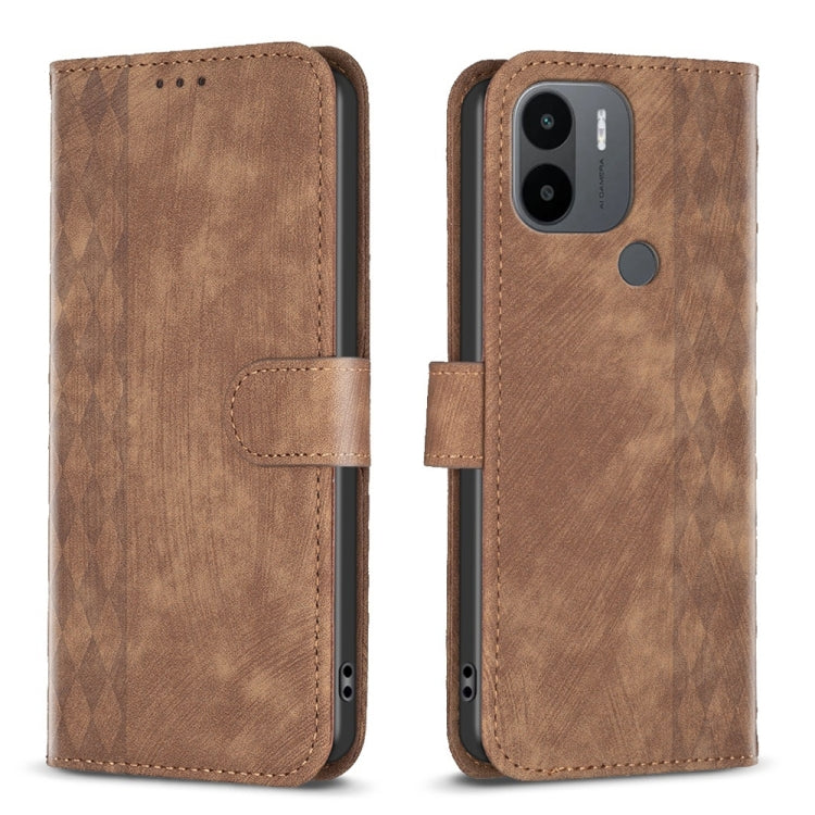 Custodia per telefono in pelle goffrata scozzese, For Xiaomi Redmi A1 / A1+, For Xiaomi Redmi Note 12 Pro+ Global, For Xiaomi Redmi Note 12 Pro Global, For Xiaomi Redmi Note 12 5G Global