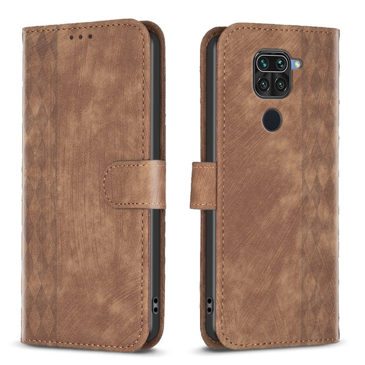 Custodia per telefono in pelle goffrata scozzese, For Xiaomi Redmi Note 9, For Xiaomi Redmi Note 9 Pro