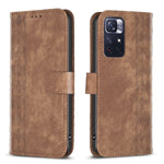 Custodia portafoglio in pelle goffrata per Xiaomi Redmi 10 5G