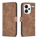 Custodia portafoglio in pelle goffrata per Xiaomi Redmi 13C