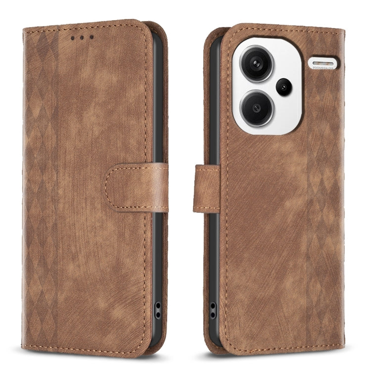 Custodia portafoglio in pelle goffrata per Xiaomi Redmi 13C