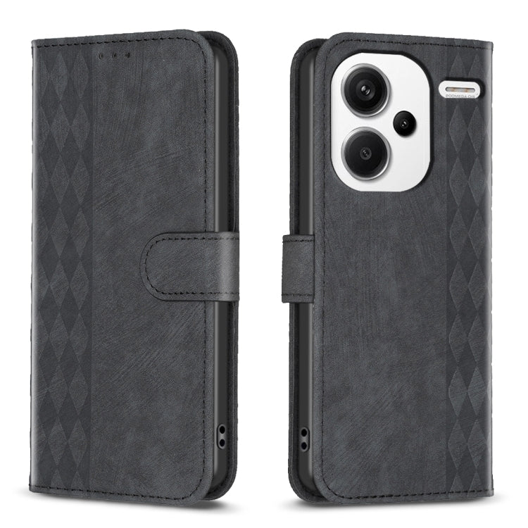 Custodia portafoglio in pelle goffrata per Xiaomi Redmi 13C