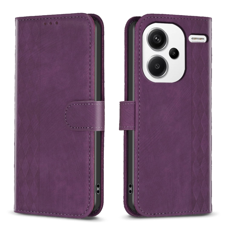 Custodia portafoglio in pelle goffrata per Xiaomi Redmi 13C