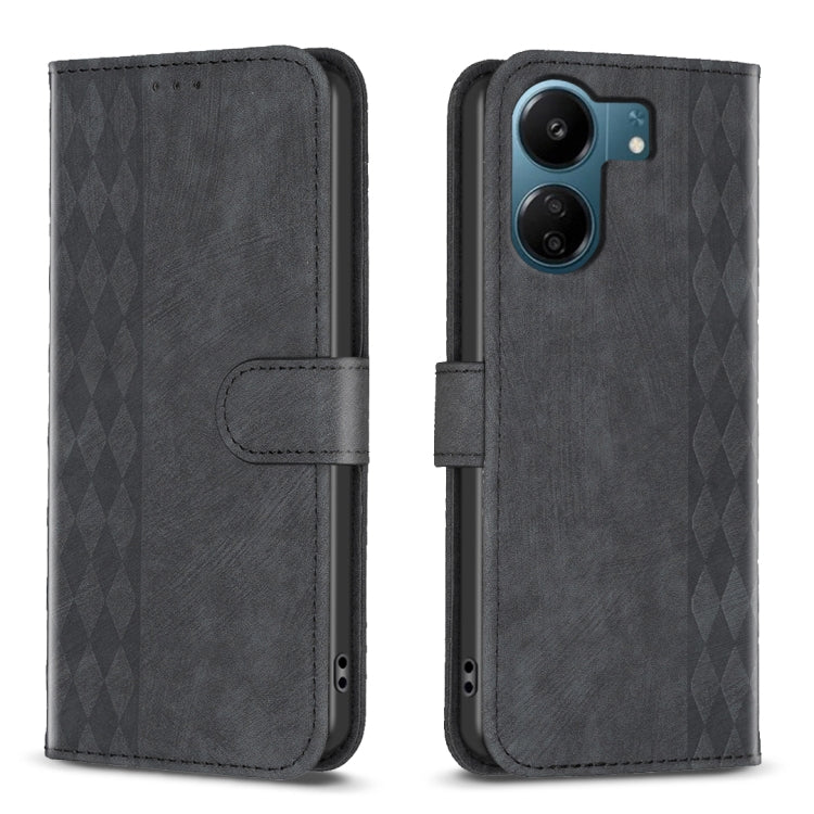 Custodia portafoglio in pelle goffrata per Xiaomi Redmi 13C