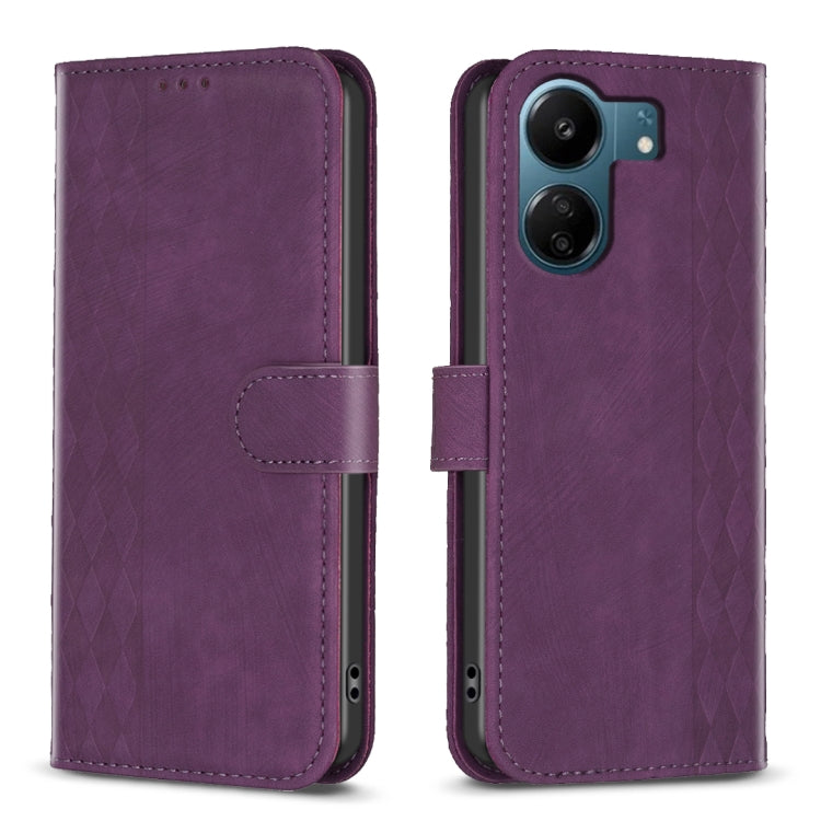 Custodia portafoglio in pelle goffrata per Xiaomi Redmi 13C