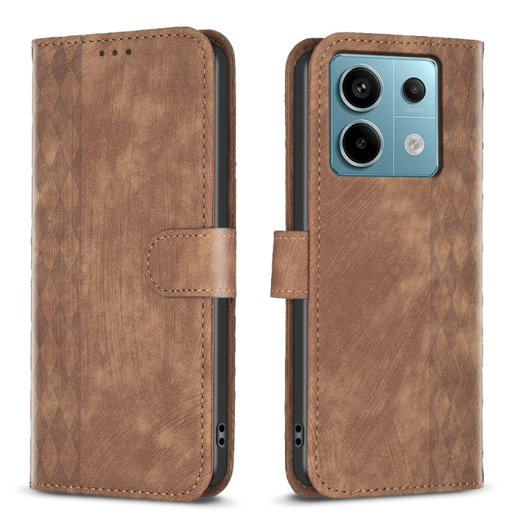 Custodia per telefono in pelle goffrata scozzese, For Xiaomi Redmi Note 13 Pro 4G Global, For Xiaomi Poco M6 Pro 4G, For Xiaomi Redmi Note 13 4G Global, For Xiaomi Redmi Note 13