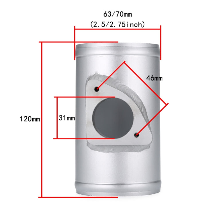 XH-UN608 Sensore di aspirazione della flangia del misuratore di flusso d'aria del motore modificato per Mazda Atenza / Axela, 63mm, 70mm