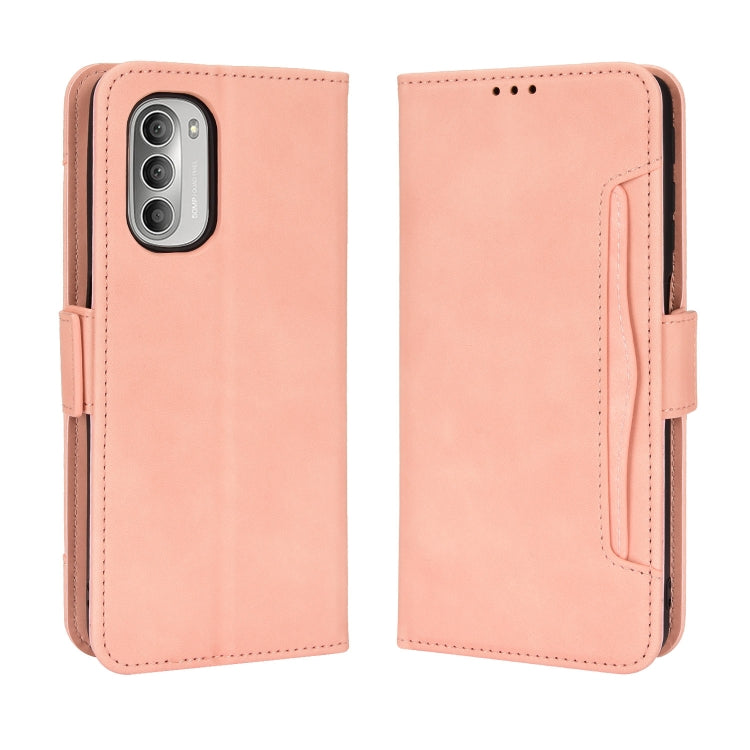 Custodia per telefono in pelle con slot per schede di consistenza al polpaccio, For Motorola Moto G52J 5G