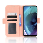 Custodia per telefono in pelle con slot per schede di consistenza al polpaccio, For Motorola Moto G52J 5G