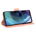Custodia per telefono in pelle con slot per schede di consistenza al polpaccio, For Motorola Moto G52J 5G