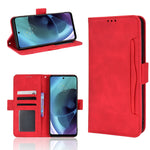 Custodia per telefono in pelle con slot per schede di consistenza al polpaccio, For Motorola Moto G52J 5G