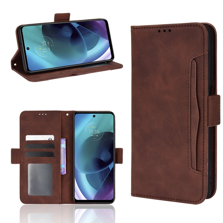 Custodia per telefono in pelle con slot per schede di consistenza al polpaccio, For Motorola Moto G52J 5G
