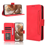 Custodia per telefono in pelle con slot per schede di consistenza al polpaccio, For Motorola Edge 50 Ultra / Moto X50 Ultra, For Motorola Edge 50 Pro, For Motorola Edge 50 Fusion, For Motorola Moto G04 / G24