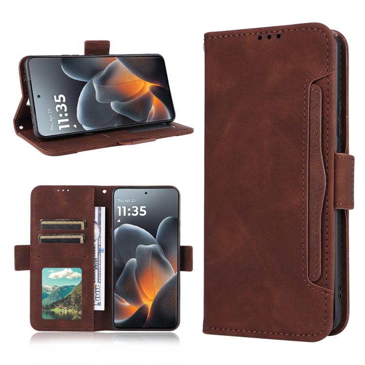 Custodia per telefono in pelle con slot per schede di consistenza al polpaccio, For Motorola Moto X70 Air Pro / Signature 5G, For Motorola Moto G17 / G17 Power 4G, For Motorola Edge 70 Fusion 5G, For Motorola Moto G67 Power / G57 Power