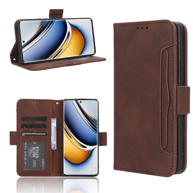 Custodia per telefono in pelle con slot per schede di consistenza al polpaccio, For Realme 11 5G Foreign / 11X, For Realme C53 / Narzo N53 4G, For Realme 11 5G, For Realme 11 Pro / 11 Pro+