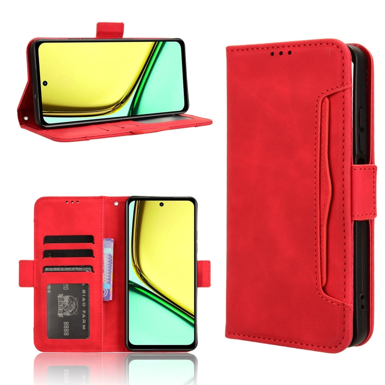 Custodia per telefono in pelle con slot per schede di consistenza al polpaccio, For Realme GT 6 / GT 6T / GT Neo6, For Realme C63 4G / C61 4G / Narzo N63 4G, For Realme 12 Lite 4G, For Realme GT Neo6 SE 5G