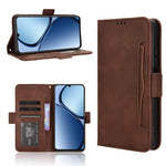 Custodia per telefono in pelle con slot per schede di consistenza al polpaccio, For Realme GT 6 / GT 6T / GT Neo6, For Realme C63 4G / C61 4G / Narzo N63 4G, For Realme 12 Lite 4G, For Realme GT Neo6 SE 5G